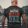 Writer Dad Fathers Day Daddy Men's T-shirt Back Print Gifts for Old Men