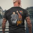 Zoo Animals Shirt Wildlife Birthday Party A Day At The Zoo Men's Back Print T-shirt Gifts for Old Men