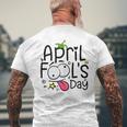 April Fools Day 1St April Jokes Happy April Fools Day Men's Back Print T-shirt Gifts for Old Men