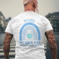 In April We Wear Blue Autism Awareness Month Men's Back Print T-shirt Gifts for Old Men