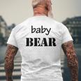 Baby Papa Bear Duo Father SonMens Back Print T-shirt Gifts for Old Men