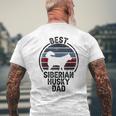 Best Dog Father Dad - Vintage Siberian Husky Men's T-shirt Back Print Gifts for Old Men