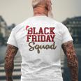 Black Friday Squad Buffalo Plaid Leopard Printed Men's Back Print T-shirt Gifts for Old Men