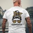 Bonus Mom Life Leopard Messy Bun Stepmom Men's Back Print T-shirt Gifts for Old Men
