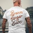 Brown Sugar Babe Proud Woman Black Melanin Pride Men's Back Print T-shirt Gifts for Old Men