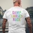 Camp Nurses Rocks Funny Camping Medical Crew Mens Back Print T-shirt Gifts for Old Men
