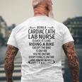 Being A Cardiac Cath Lab Nurse Like Riding A Bike Men's T-shirt Back Print Gifts for Old Men
