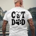 Cat Dad Heart Personalized Cat Dad Men's Back Print T-shirt Gifts for Old Men