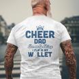 Cheer Dad - The Only Thing I Flip Is My WalletMen's T-shirt Back Print Gifts for Old Men