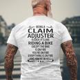 Being A Claim Adjuster Like Riding A Bike Men's T-shirt Back Print Gifts for Old Men
