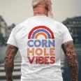 Cornhole Vibes Cornhole For Cornhole Player Mens Back Print T-shirt Gifts for Old Men