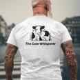 The Cow Whisperer- Cute Black And White Resting Cow Men's Back Print T-shirt Gifts for Old Men