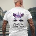 Dad Of The Birthday Princess Unicorn Girl Matching Men's Back Print T-shirt Gifts for Old Men