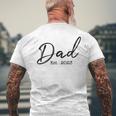 Dad Est 2023 Promoted To Father 2023 First Fathers Day Gift For Mens Mens Back Print T-shirt Gifts for Old Men