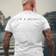 Im A Delight Men's Back Print T-shirt Gifts for Old Men