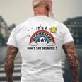Dont Say Desantis Anti Florida Governor Mens Back Print T-shirt Gifts for Old Men