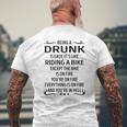 Being A Drunk Like Riding A Bike Men's T-shirt Back Print Gifts for Old Men
