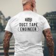 Duct Tape Engineer | Funny Mechanic Humor Mens Back Print T-shirt Gifts for Old Men