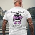 Expensive Difficult And Talks Back Messy Bun Leopard Pattern Mens Back Print T-shirt Gifts for Old Men