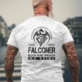 Falconer Blood Runs Through My Veins Men's T-shirt Back Print Gifts for Old Men
