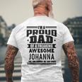 Family Fathers Day Dad Daughter Johanna Name Men Mens Back Print T-shirt Gifts for Old Men