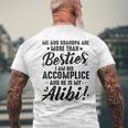 Me And Grandpa Are More Than Besties I Am His Accomplice Men's Back Print T-shirt Gifts for Old Men