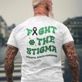 In May We Wear The Green Fight Stigma Mental Health Groovy Mens Back Print T-shirt Gifts for Old Men