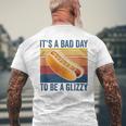 It’S A Bad Day To Be A Glizzy Hot Dog Vintage Men's Back Print T-shirt Gifts for Old Men