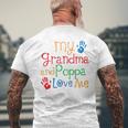 Kids My Grandma And Poppa Love Me Mens Back Print T-shirt Gifts for Old Men