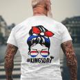 Koningsdag Netherlands Messy Bun Kingsday Dutch Kings Day Men's Back Print T-shirt Gifts for Old Men
