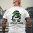Messy Bun Mental Health Awareness Mental Health Matters Mens Back Print T-shirt Gifts for Old Men