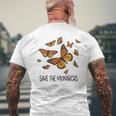 Monarch Butterflies Save The Monarchs Mens Back Print T-shirt Gifts for Old Men