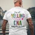 Im Not Yelling Im A Cna Thats How We Talk Leopard Men's Back Print T-shirt Gifts for Old Men