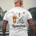 Ramadan Kareem Fasting For Muslim Islamic Idea Men's Back Print T-shirt Gifts for Old Men