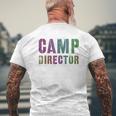 Rockin Camp Director Camping Host Chaos Coordinator Sign Mens Back Print T-shirt Gifts for Old Men