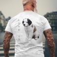 Saint Bernard Women Men Kids Love Dog Mom Dad Pet Men's Back Print T-shirt Gifts for Old Men