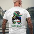 South Africa Girl South African Girl South Africa Woman Flag Men's Back Print T-shirt Gifts for Old Men