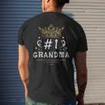 1 Grandma Grandmother Grandmom Granny Grandparent Mens Back Print T-shirt Gifts for Him