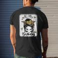 13Th Birthday Decorations Girl Messy Bun 13 Years Old Bday Men's Back Print T-shirt Gifts for Him