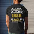 30Th Birthday Vintage Legends Born In 1989 November Men's Back Print T-shirt Gifts for Him