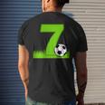 7Th Birthday Soccer For 7 Years Old Men's Back Print T-shirt Gifts for Him