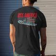 Aircraft Carrier Uss America Cv-66 For Grandpa Dad Son Men's T-shirt Back Print Gifts for Him