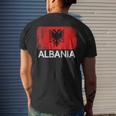 Albanian Flag Vintage Made In Albania Men's T-shirt Back Print Gifts for Him