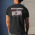 Alexandra Is Awesome Family Friend Name Funny Gift Mens Back Print T-shirt Gifts for Him