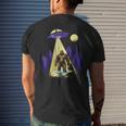 Alien Ufo Bigfoot Sasquatch Hunter In National Park Men's Back Print T-shirt Gifts for Him