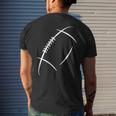 American Football Silhouette Football Men's Back Print T-shirt Gifts for Him