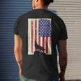 American Wolf Hunter Patriotic For Dad Fathers Day Gift For Mens Mens Back Print T-shirt Gifts for Him