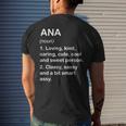 Ana Definition Personalized Custom Name Loving Kind Mens Back Print T-shirt Gifts for Him