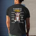 Anatomy Of A Pitbull Dog Lovers Mom Dad Resting Pit Face Men's Back Print T-shirt Gifts for Him