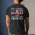 Mens Anti Liberal Republican Dad Us Flag Fathers Day Men's T-shirt Back Print Gifts for Him